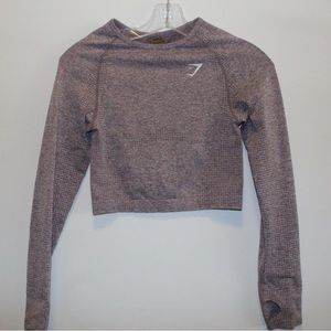 Gymshark MED Purple Athletic Crop Top